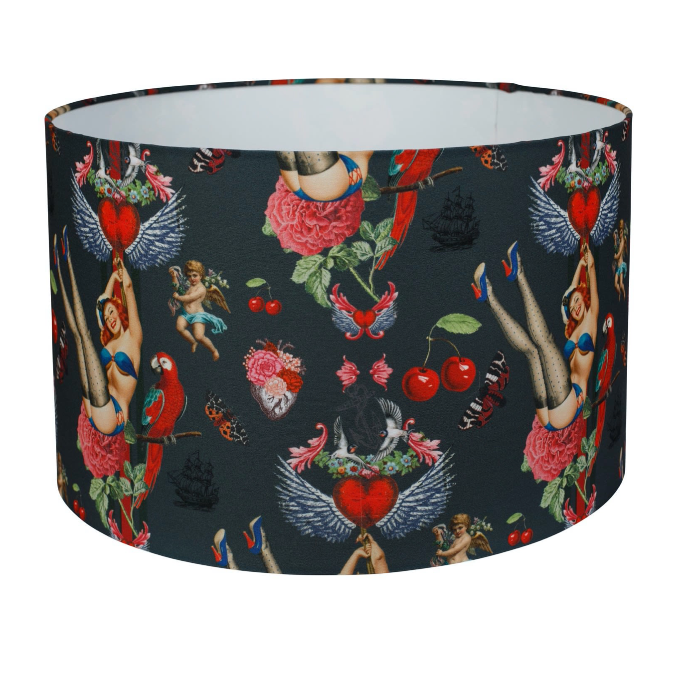 Cherry Love Bomb Drum Lampshade Ink'd