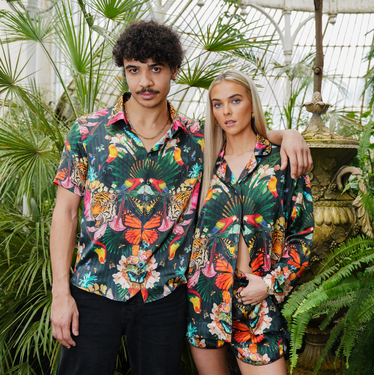 Paradise Lost "Night" - Silk Pyjamas with Shorts