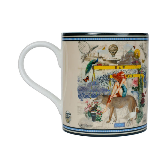 Luxury bone china coffee cup in a maximalist Belfast inspired design called - Millie