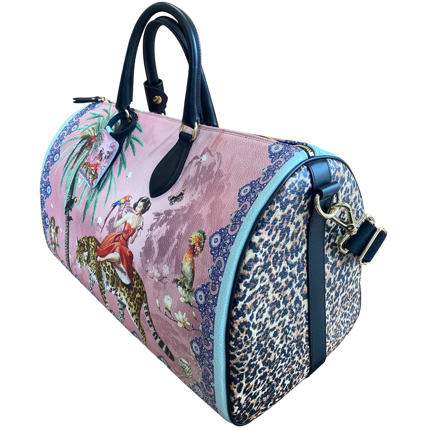 Pink weekender duffle bag sales