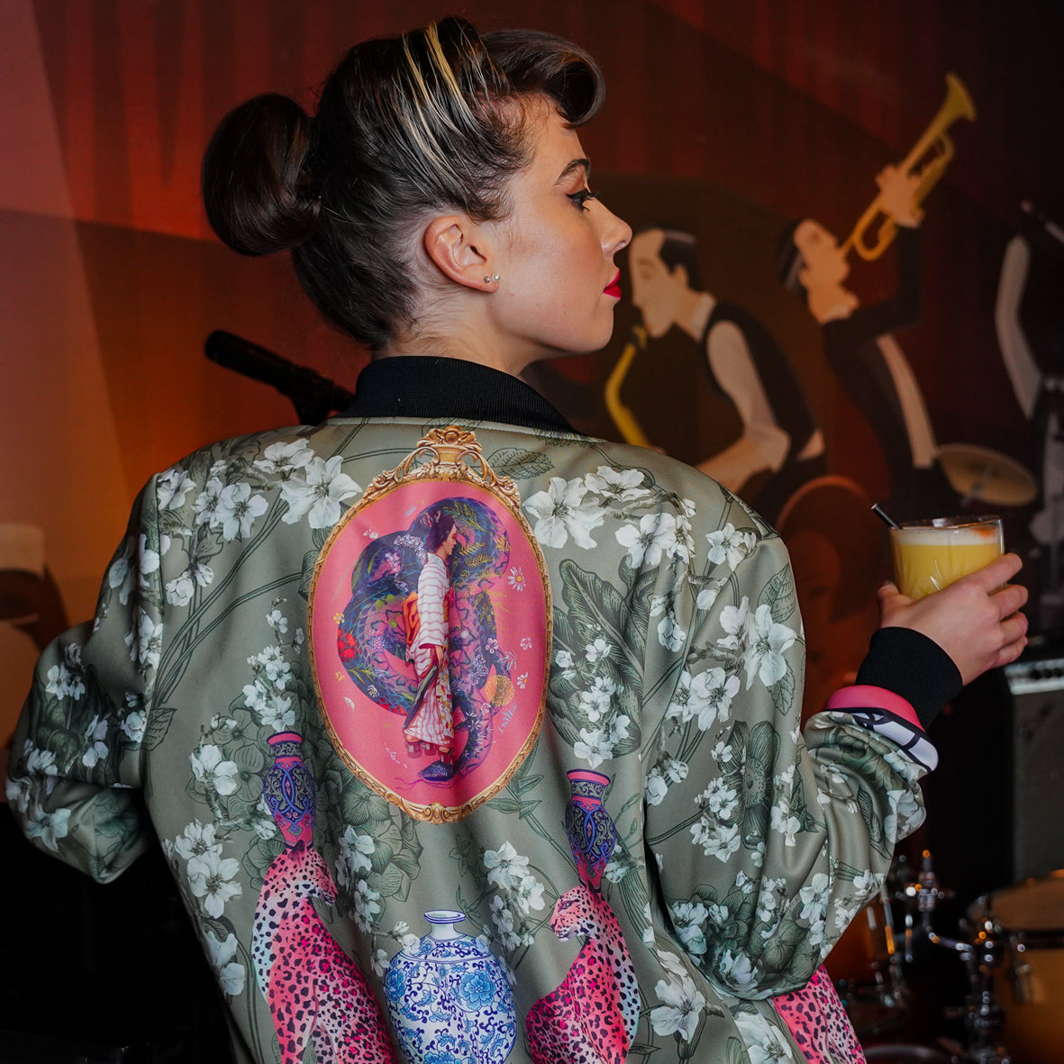 Vintage silk bomber on sale jacket