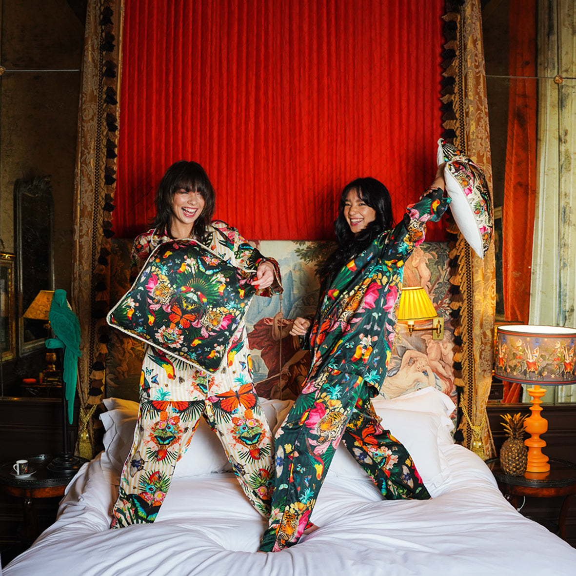 Paradise Lost "Night" - Silk Pyjamas with Trousers